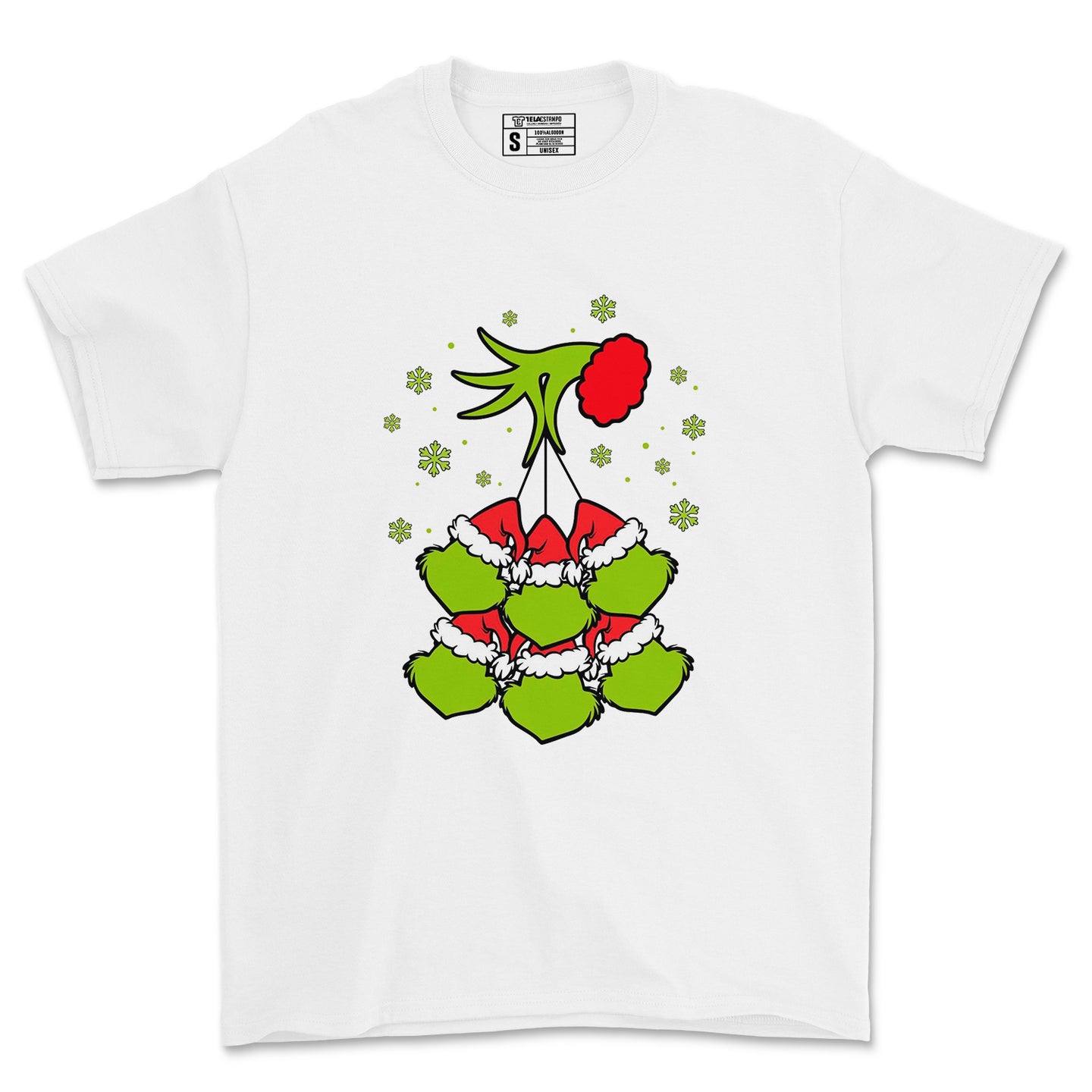 Polera MANO DEL GRINCH NAVIDEÑO