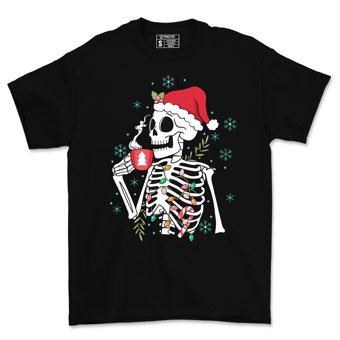 Polera ESQUELETO NAVIDEÑO